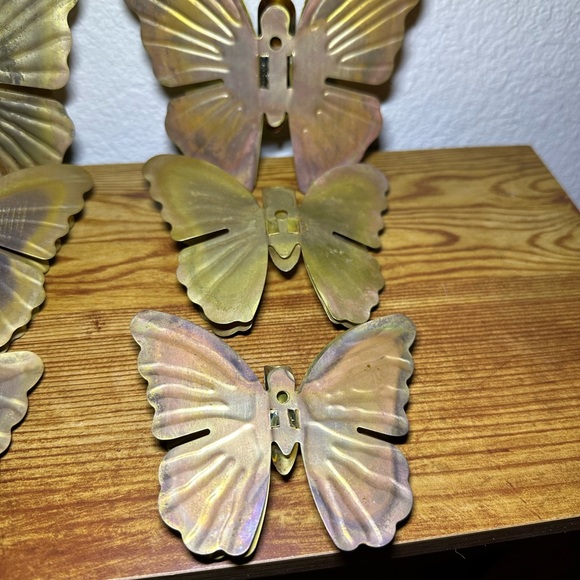 Vintage Brass Butterflies Wall Hangings - Picture 7 of 11